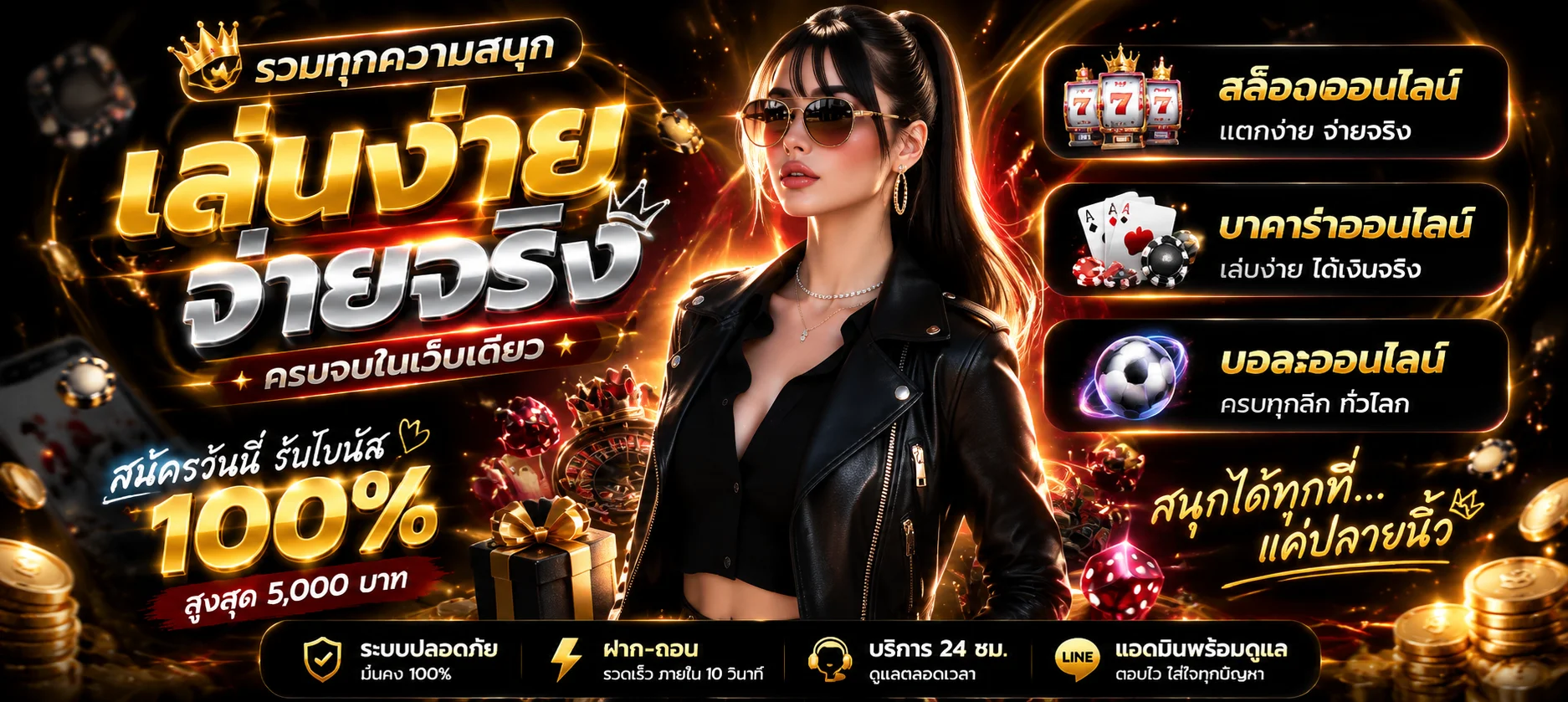 แบนเนอร์โปรโมชั่นสมาชิกใหม่ SIAM188 รับโบนัสฟรีทันที