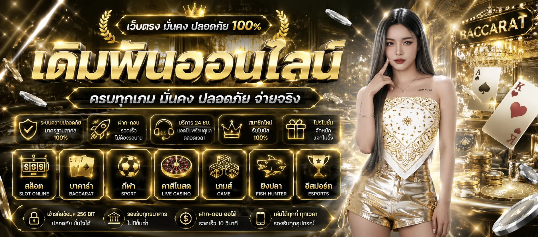 โต๊ะบาคาร่าสดและรูเล็ตในคาสิโนออนไลน์ SIAM188